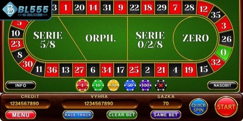 Những hình thức cược phổ biến trong trò chơi Roulette