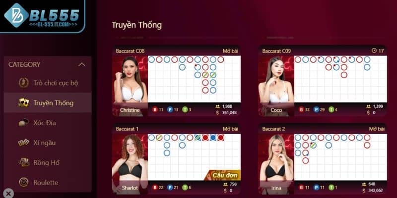Top 3 trò chơi không thể bỏ lỡ tại sảnh Casino BL555
