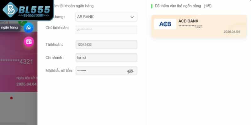 Điều kiện cần đáp ứng để rút tiền BL555 thành công